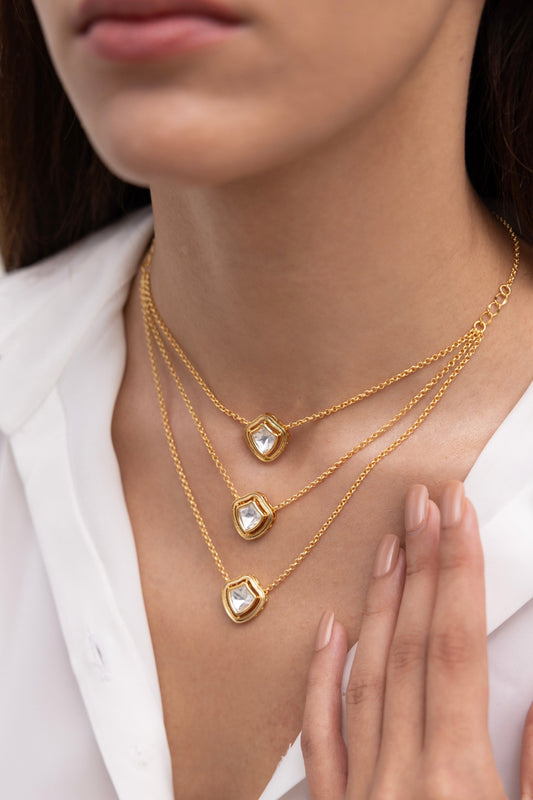 Urvi Gold Finish Necklace 