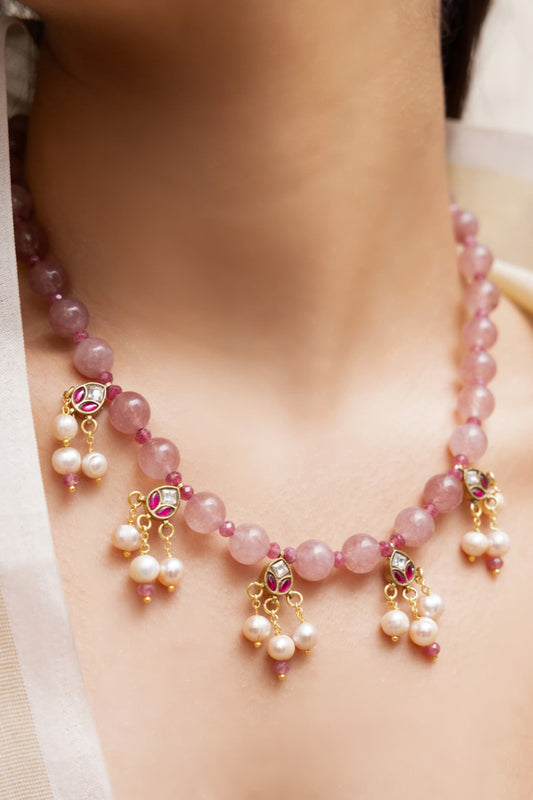 Varuni Gold Finish Necklace 