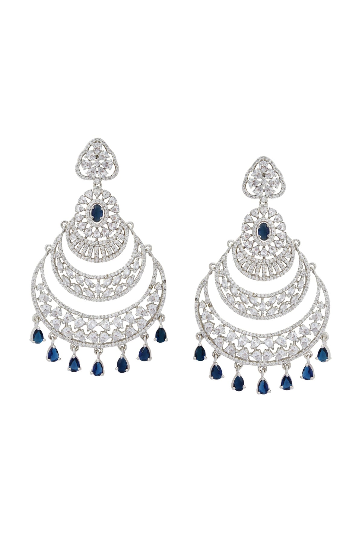 Blue American Diamond Earrings 