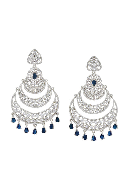 Blue American Diamond Earrings 