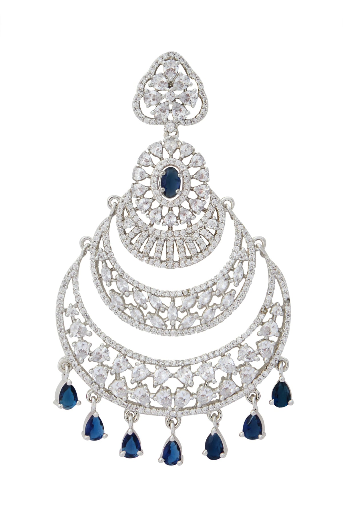 Blue American Diamond Earrings 