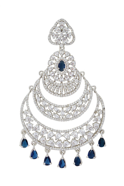 Blue American Diamond Earrings 
