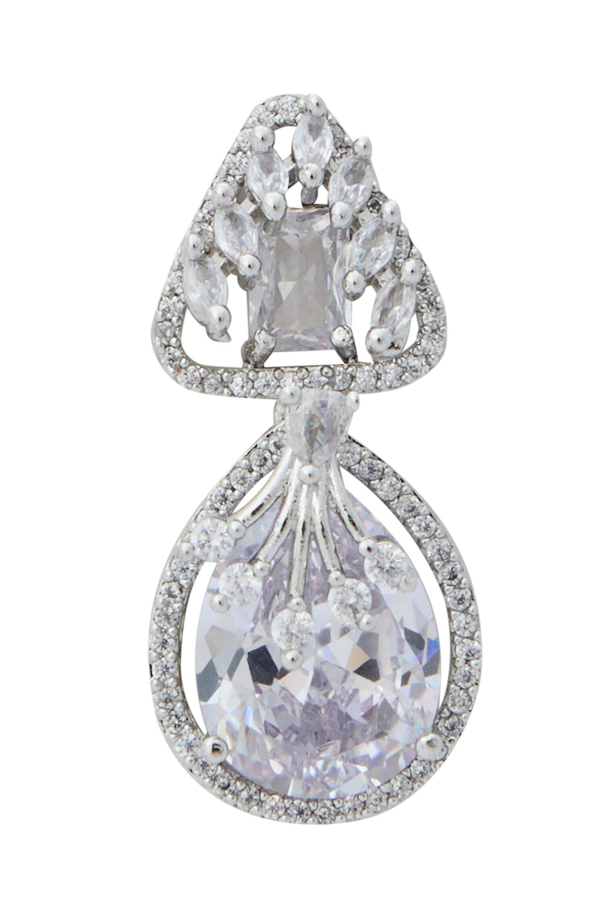 White American Diamond Earrings 