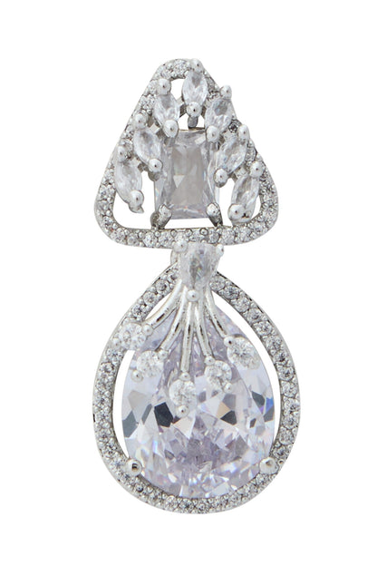 White American Diamond Earrings 