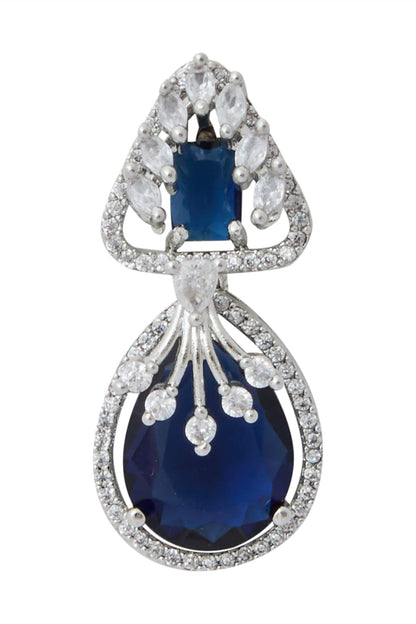 Blue American Diamond Earrings 