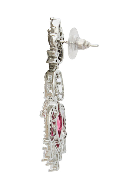 Ruby American Diamond Earrings 