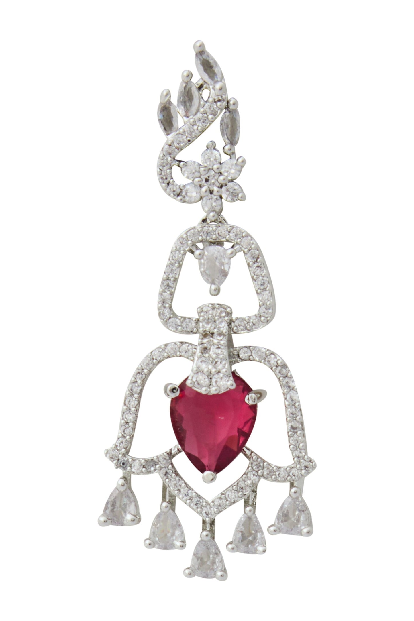 Ruby American Diamond Earrings 