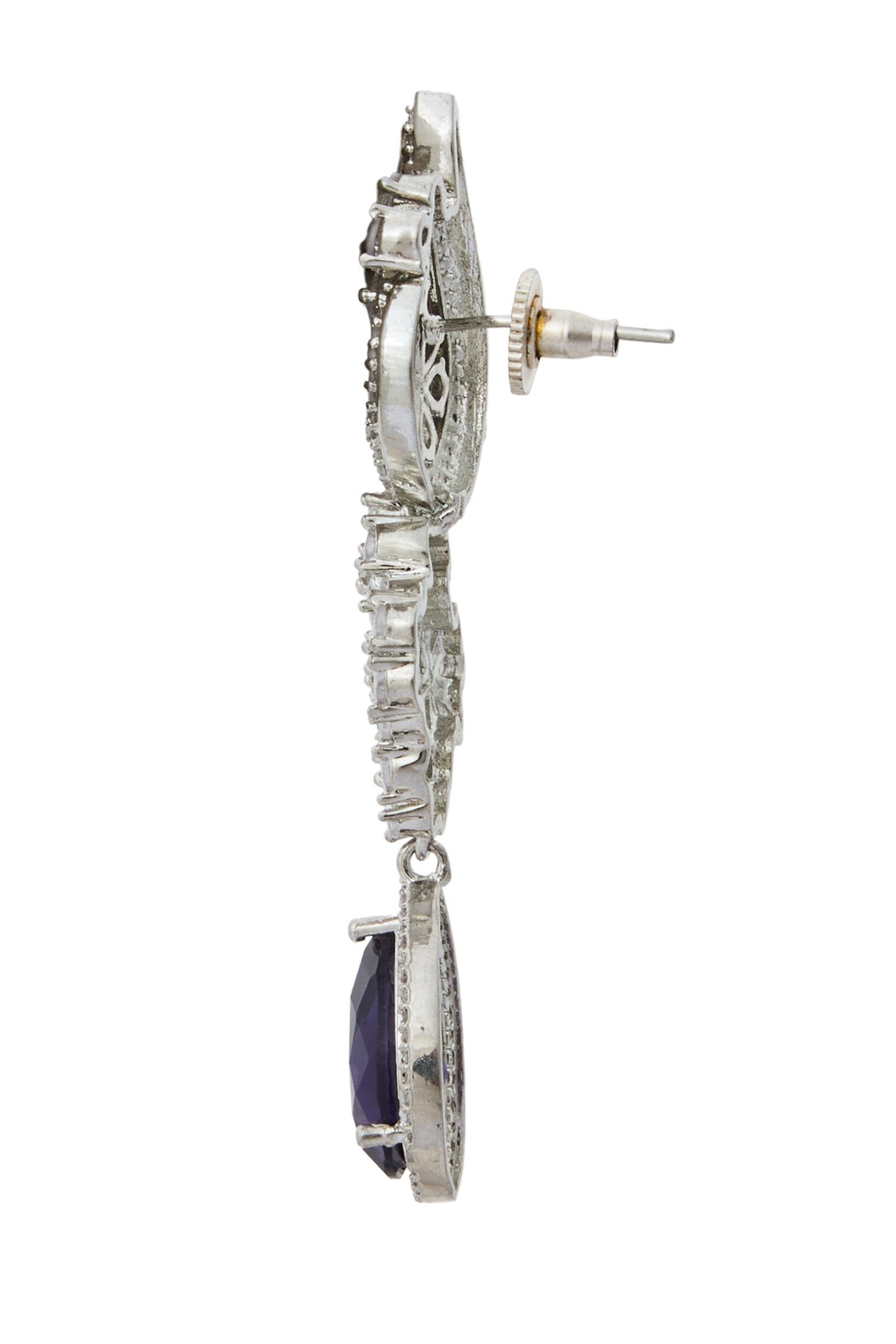 Violet American Diamond Earrings 