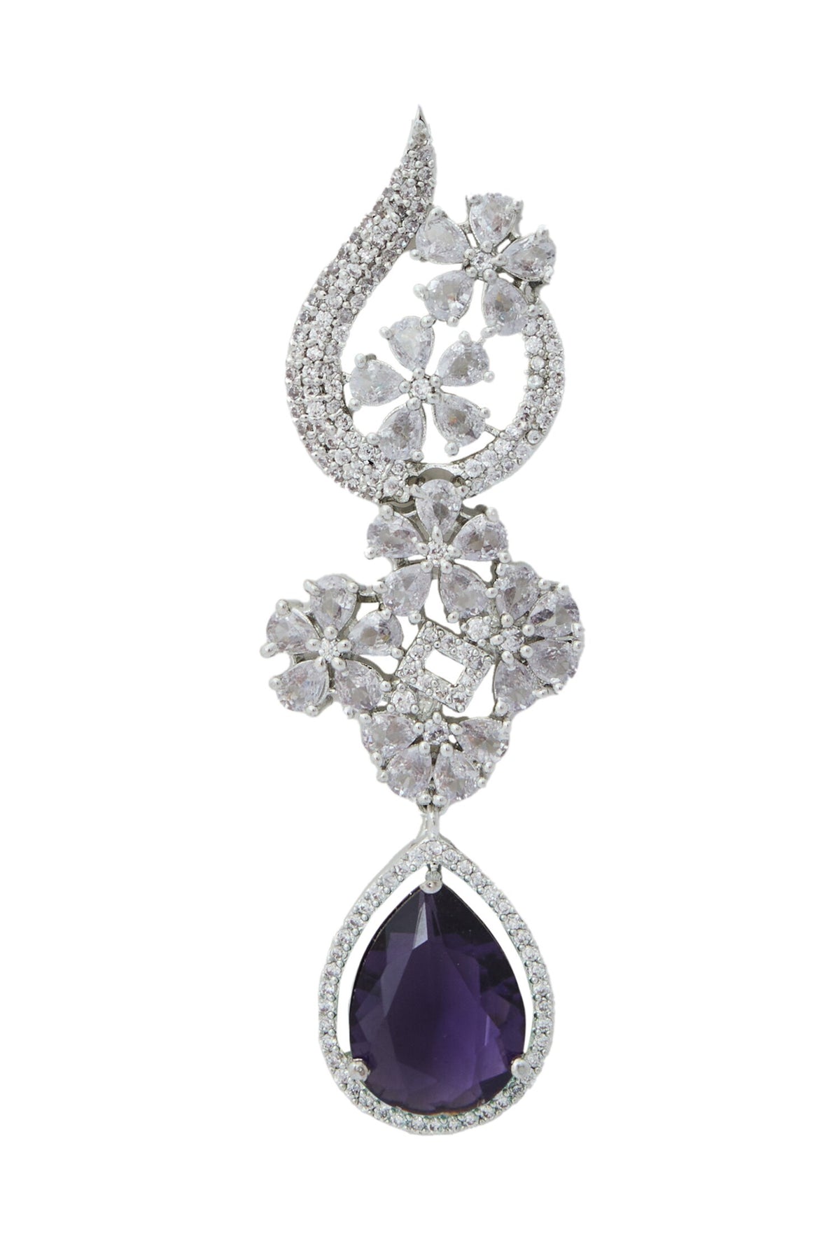 Violet American Diamond Earrings 
