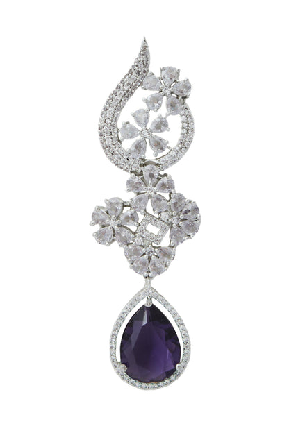 Violet American Diamond Earrings 