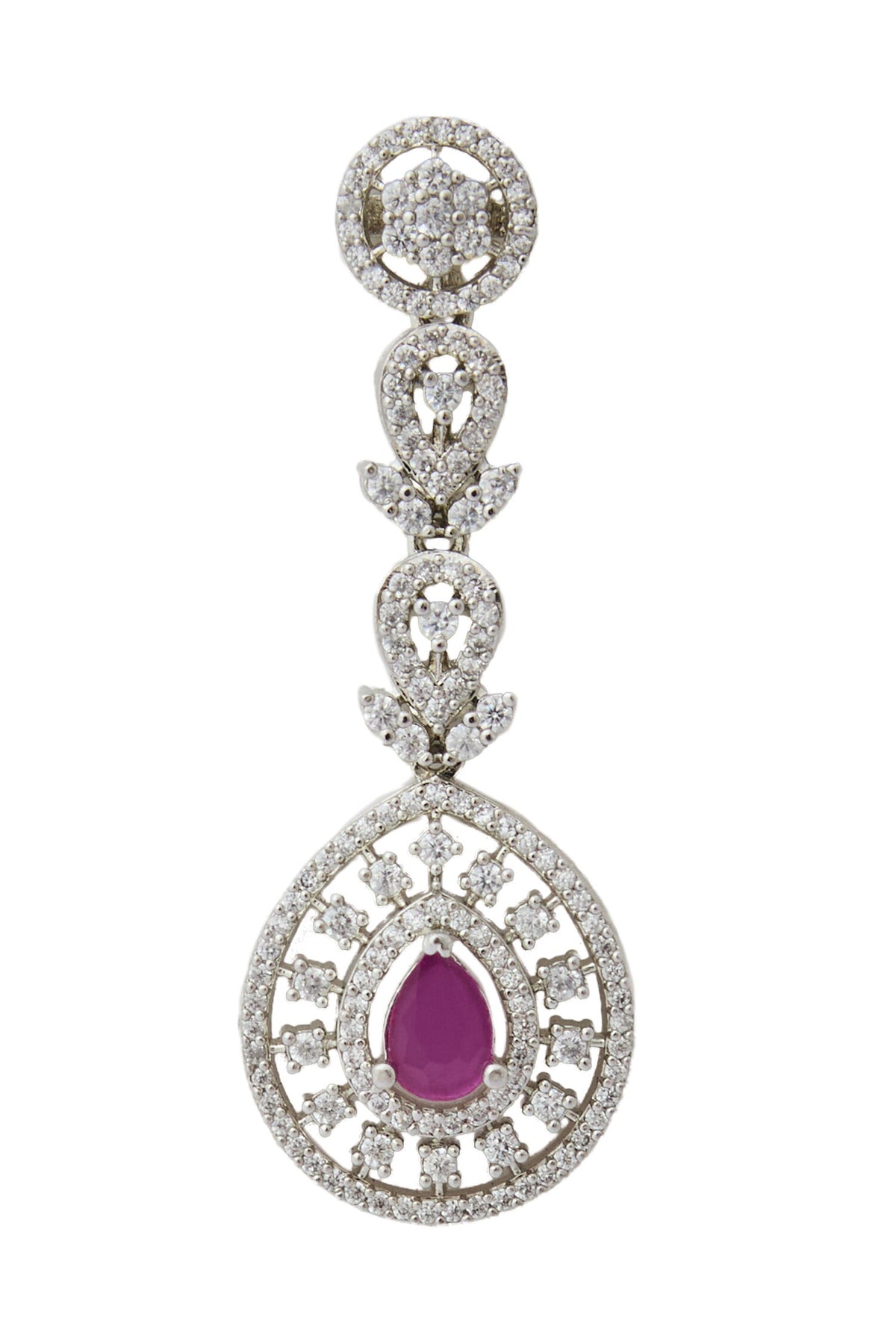 Ruby American Diamond Earrings 