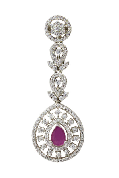 Ruby American Diamond Earrings 