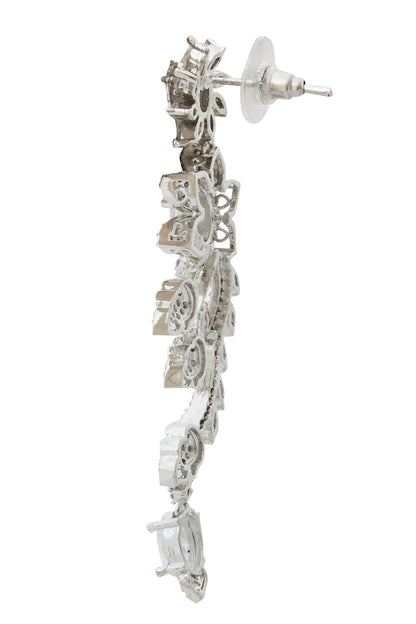 White American Diamond Earrings 