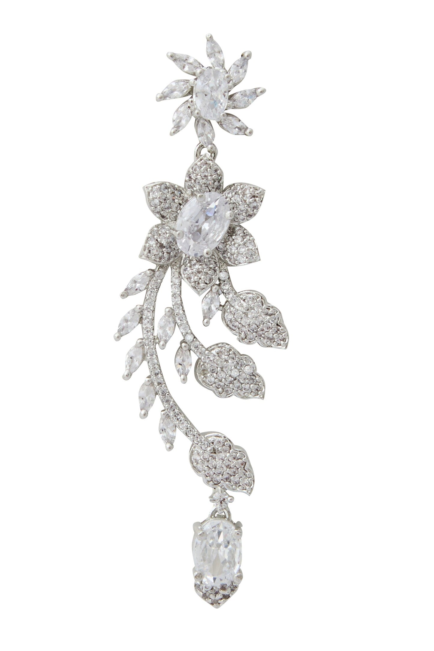 White American Diamond Earrings 