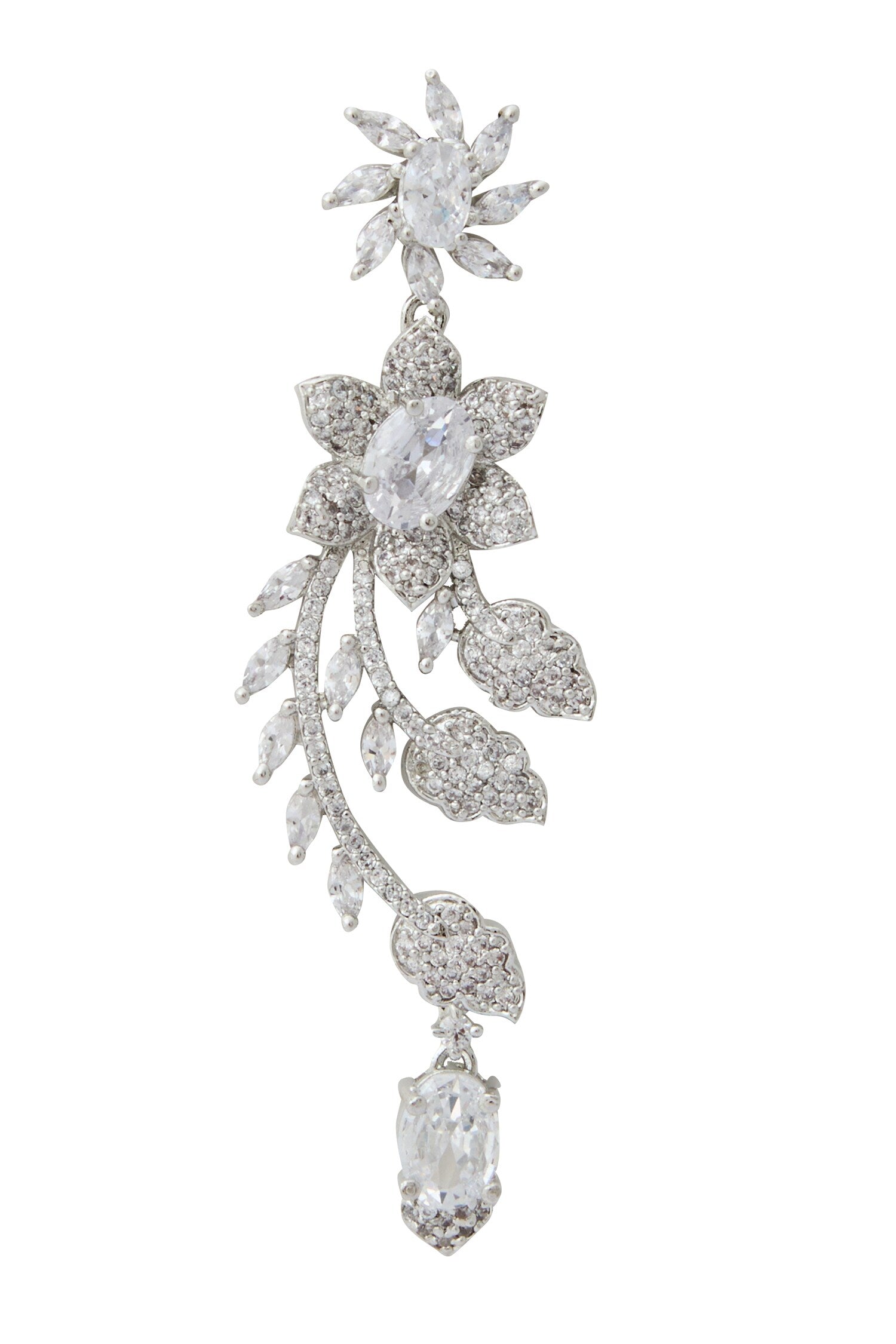 White American Diamond Earrings 