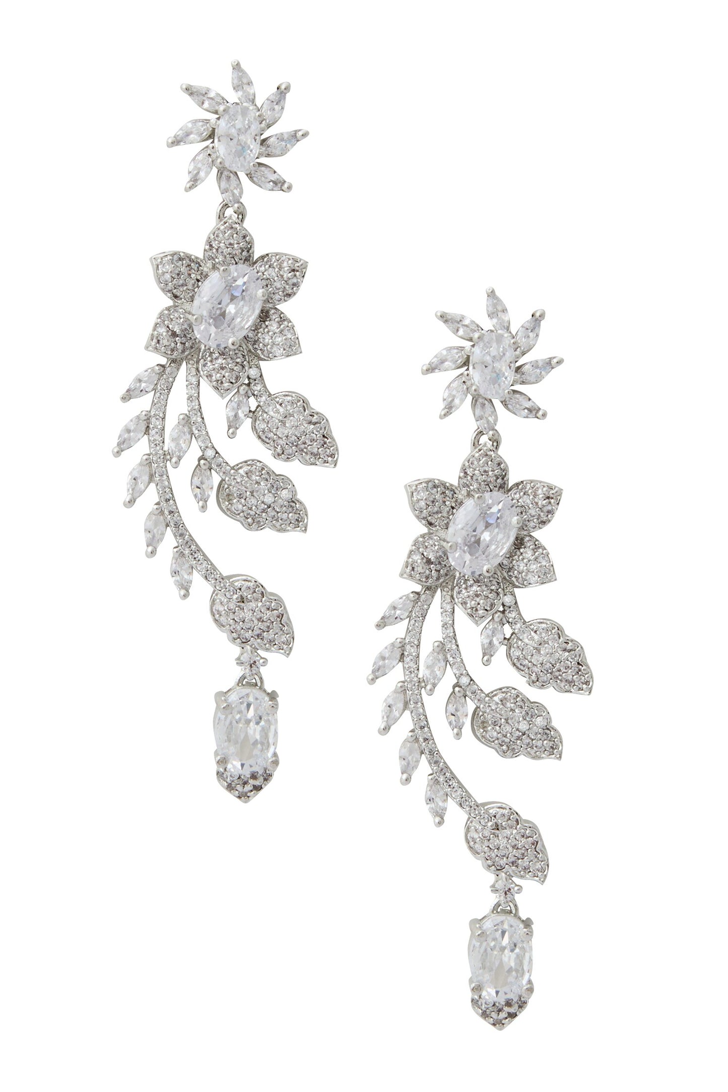 White American Diamond Earrings 