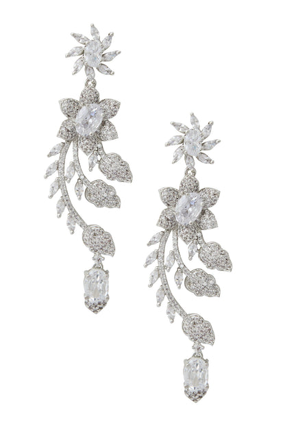 White American Diamond Earrings 