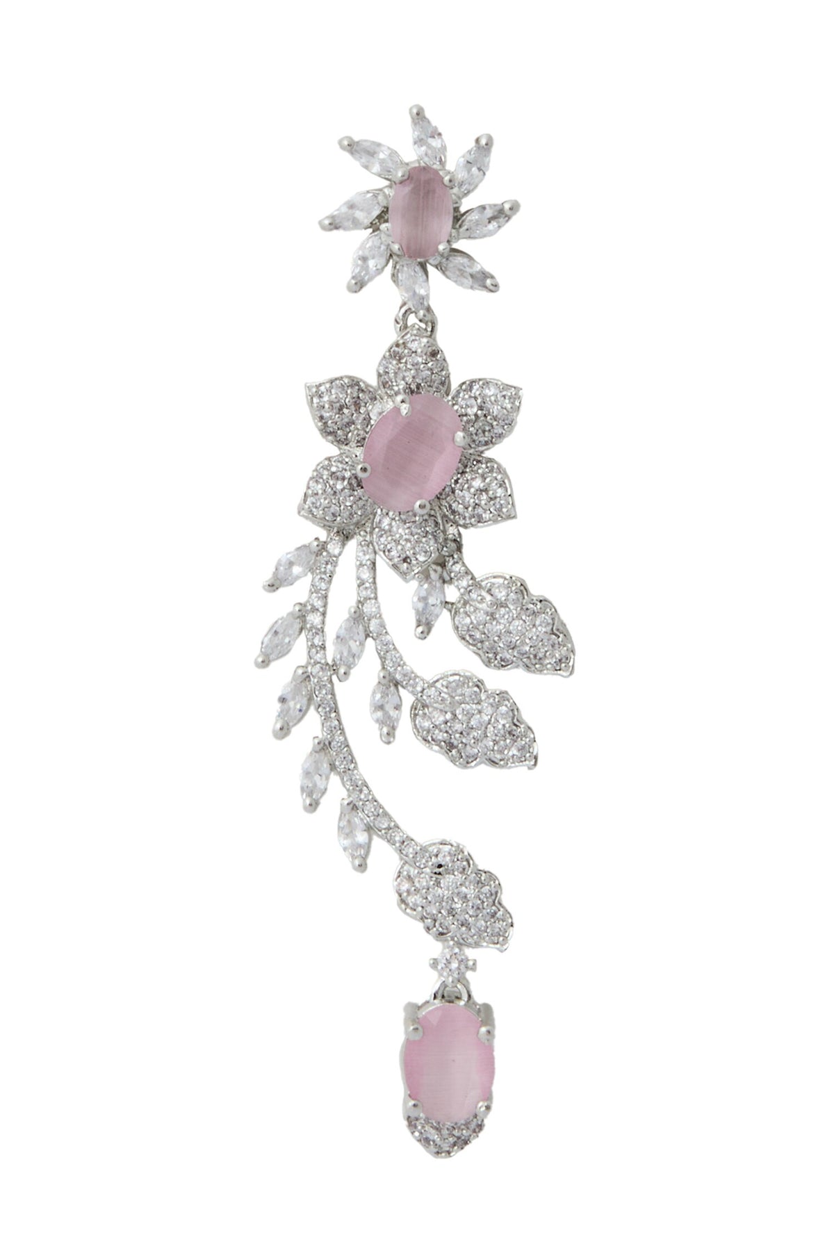 Pink American Diamond Earrings 