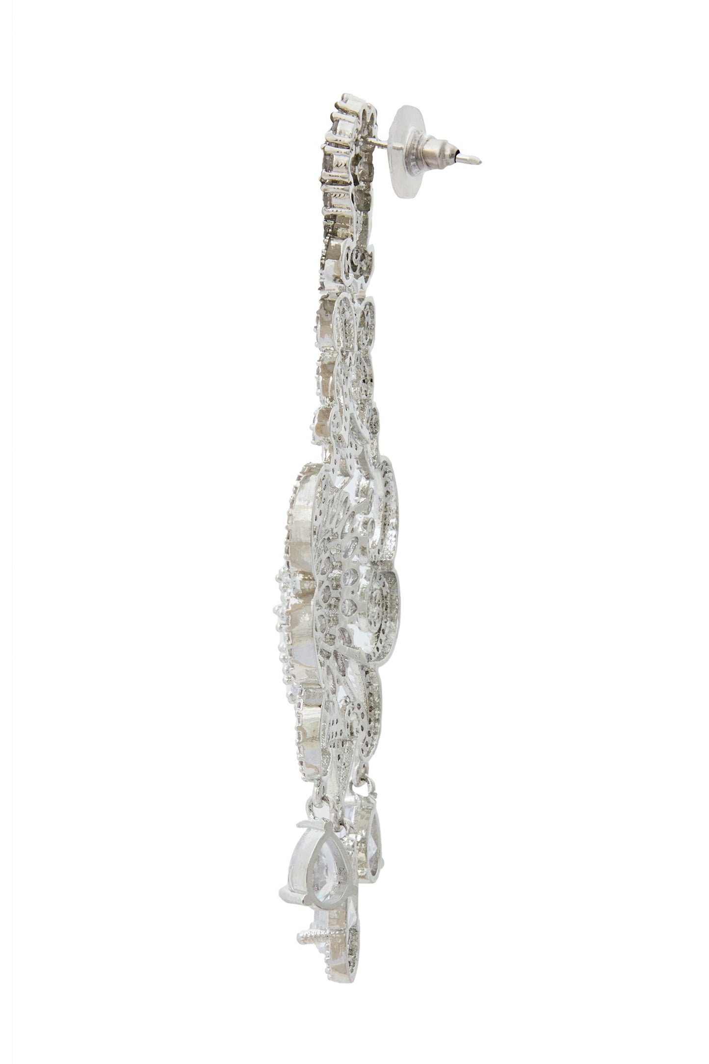 White American Diamond Earrings 