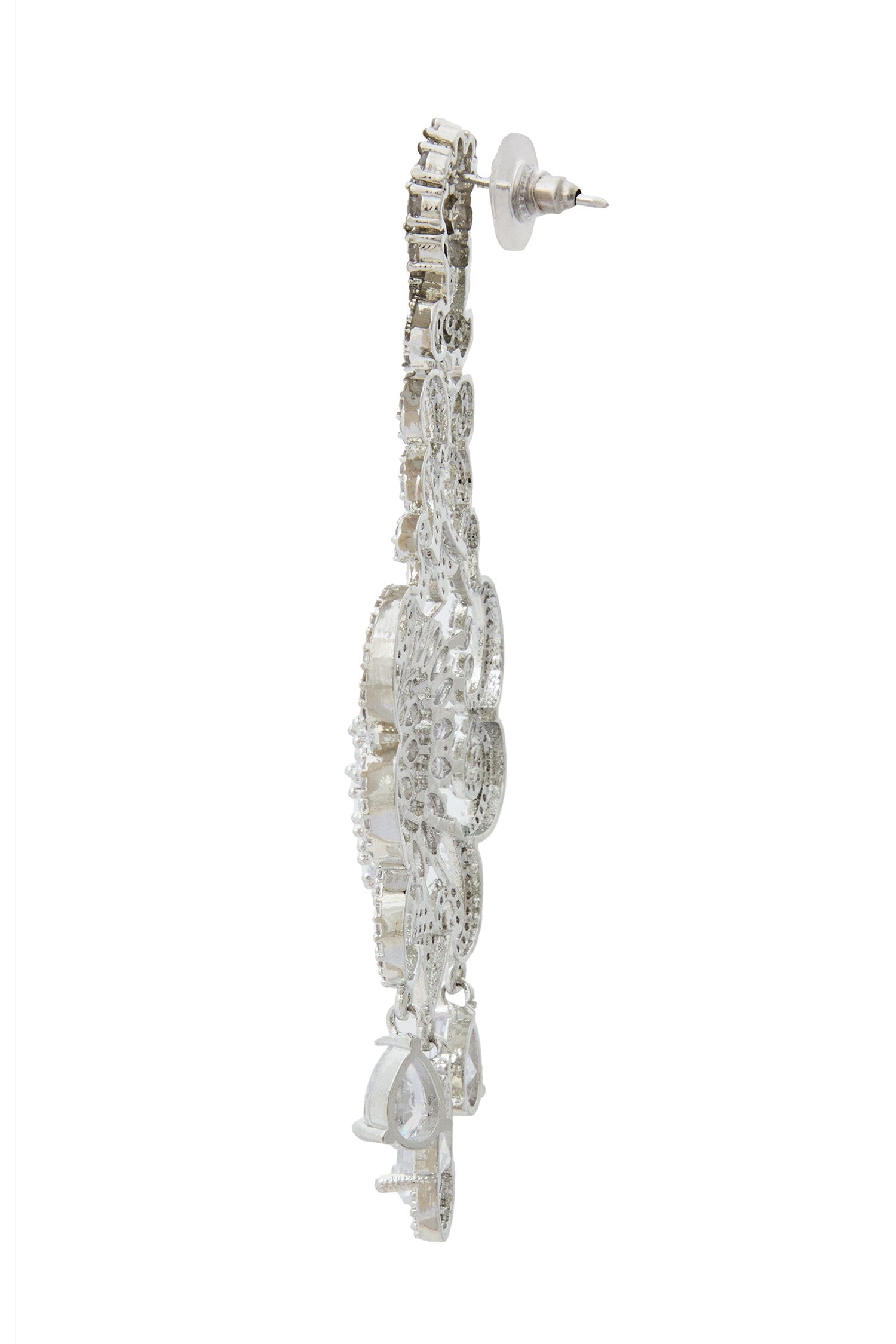 White American Diamond Earrings 