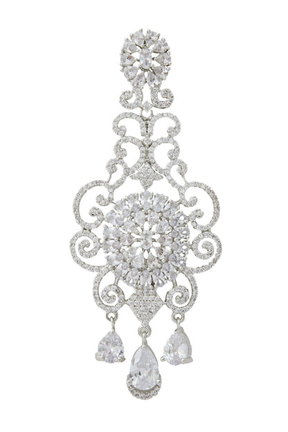 White American Diamond Earrings 
