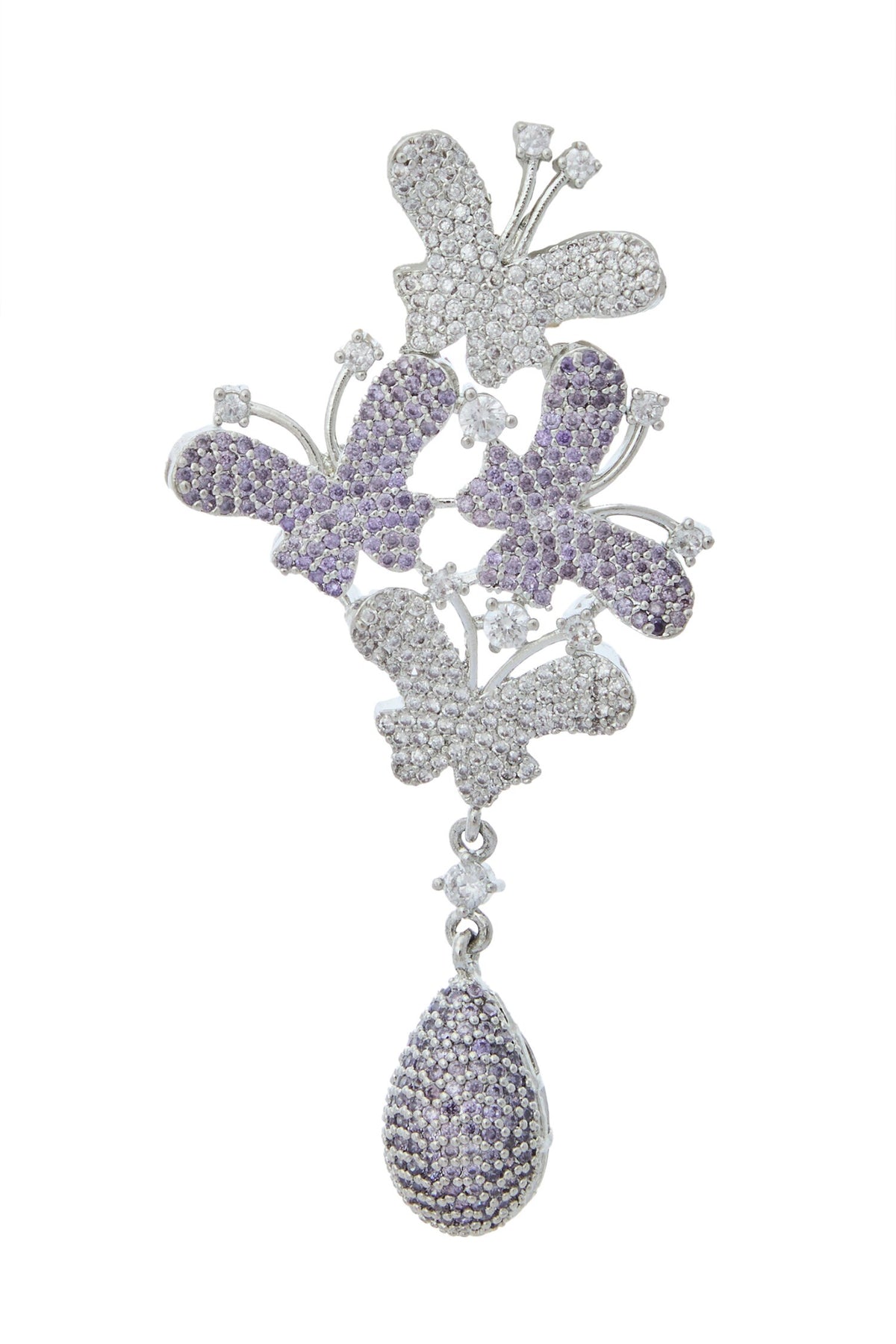 Violet American Diamond Earrings 