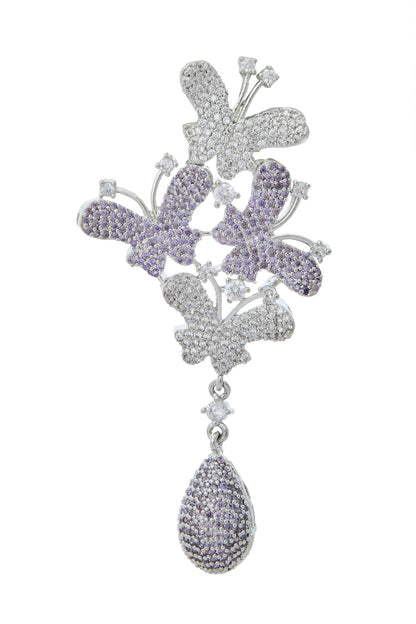 Violet American Diamond Earrings 