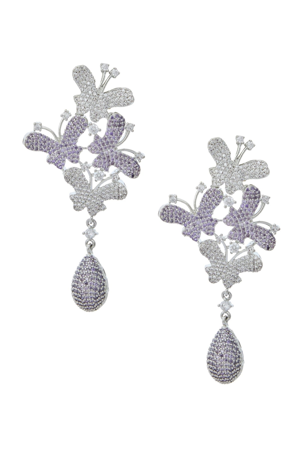 Violet American Diamond Earrings 
