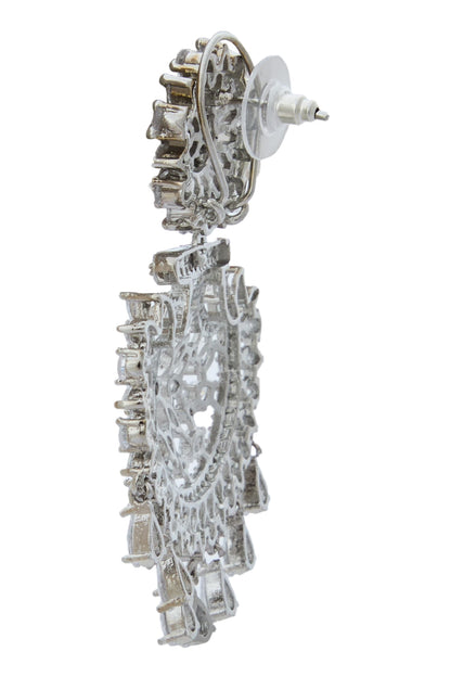 White American Diamond Earrings 