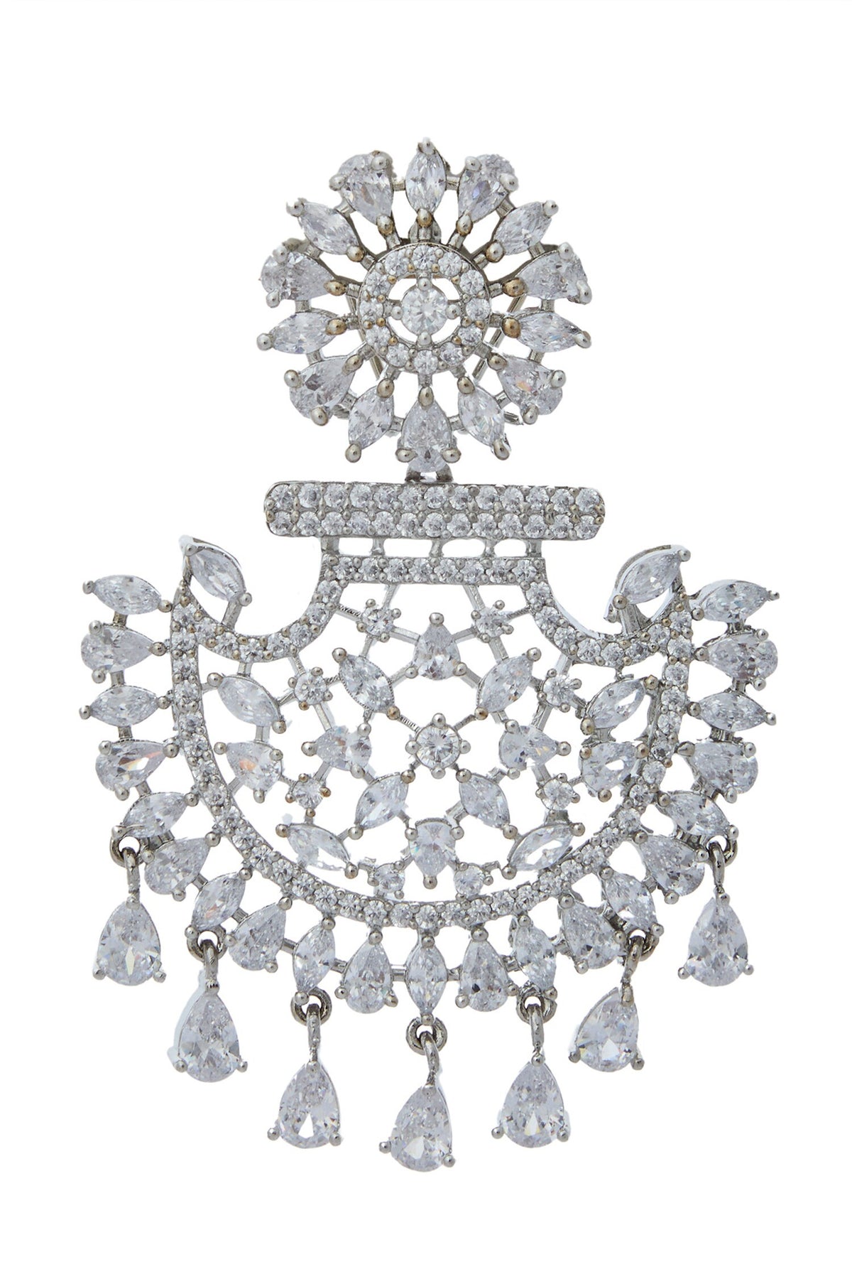 White American Diamond Earrings 