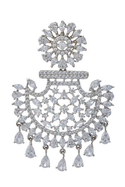 White American Diamond Earrings 