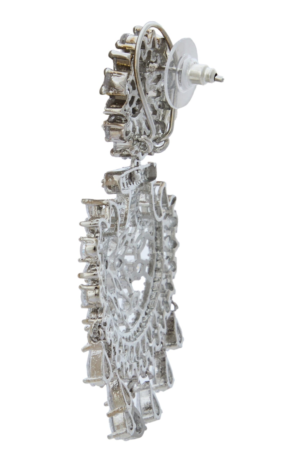 White American Diamond Earrings 