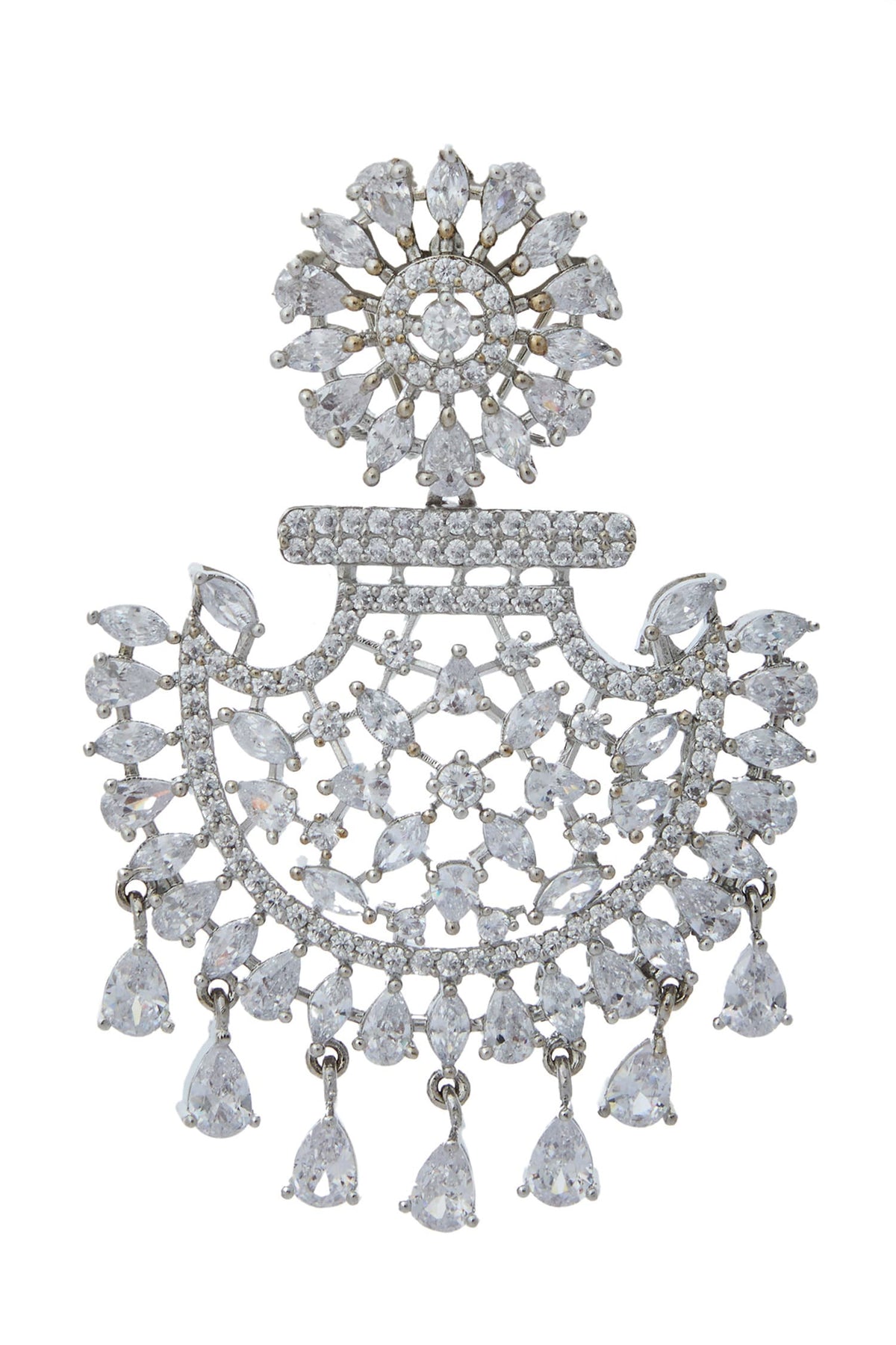 White American Diamond Earrings 