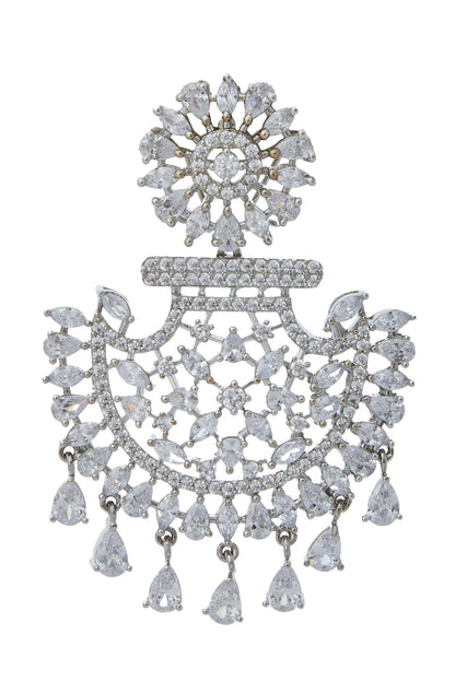 White American Diamond Earrings 