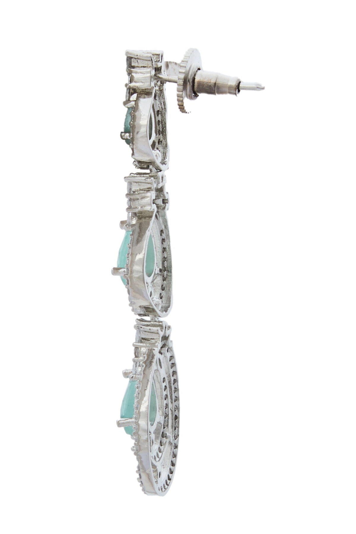 Aqua American Diamond Earrings 