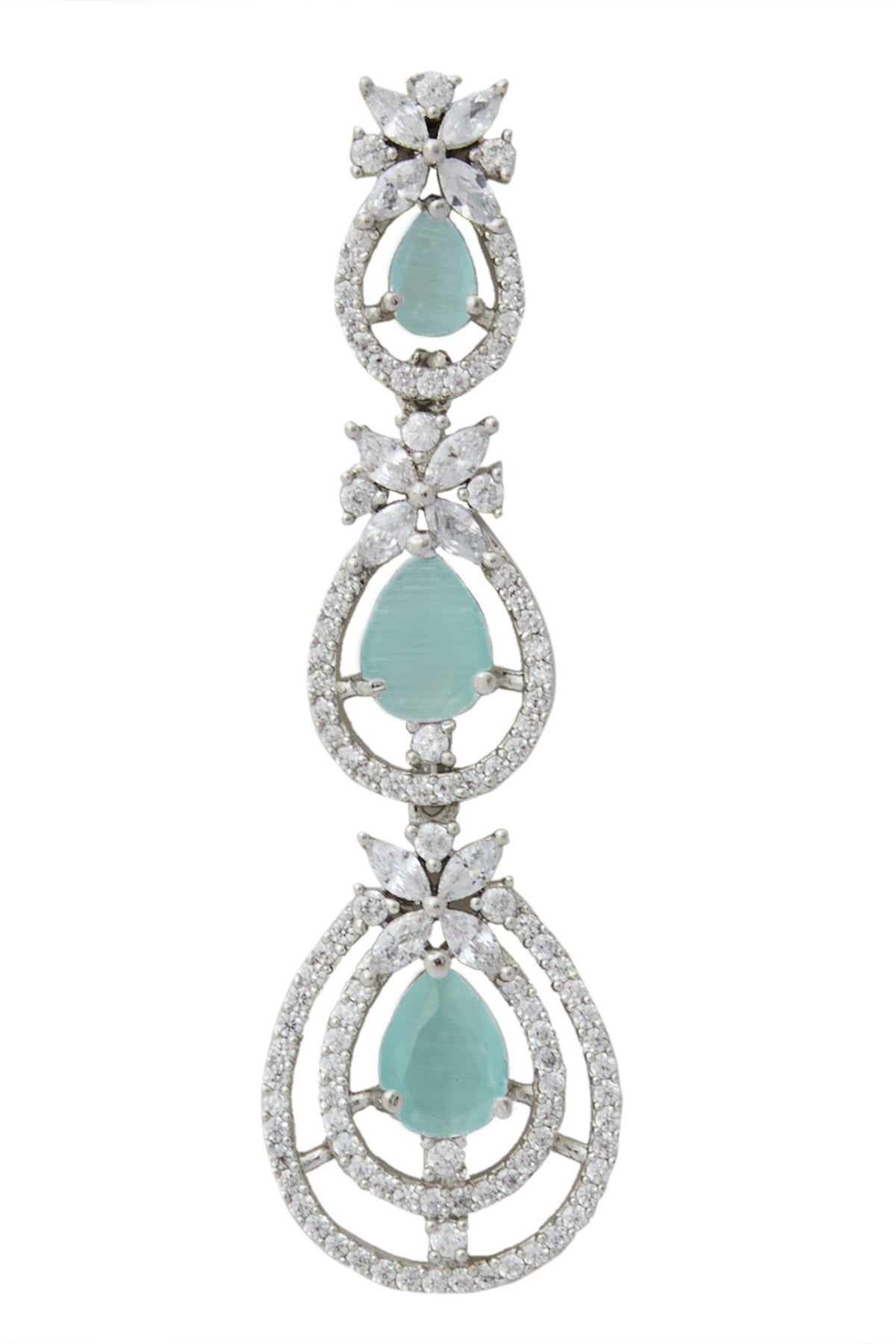 Aqua American Diamond Earrings 