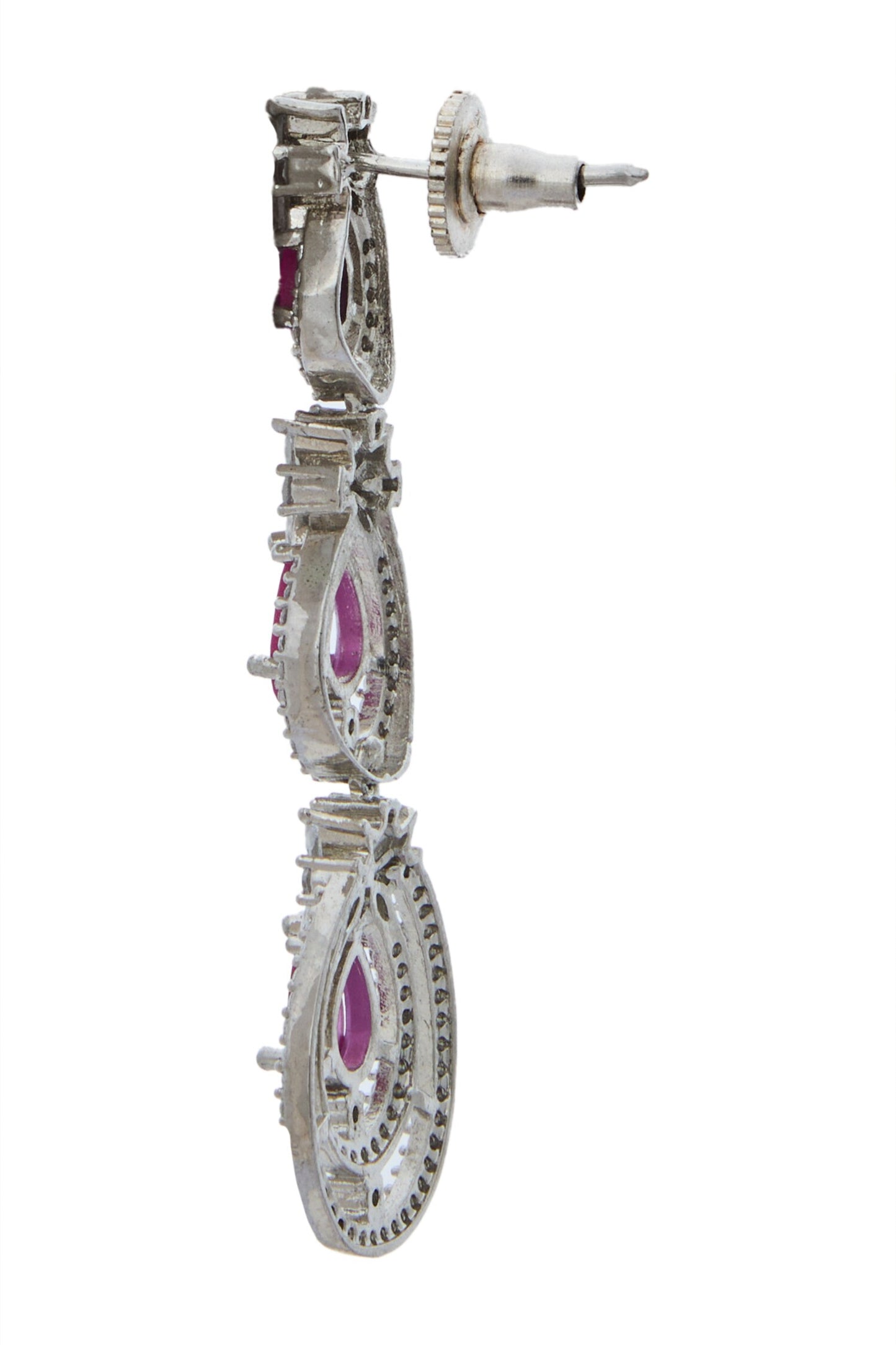 Ruby American Diamond Earrings 