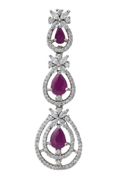 Ruby American Diamond Earrings 