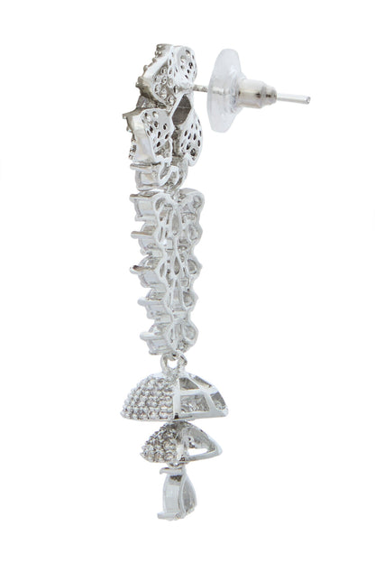White American Diamond Earrings 