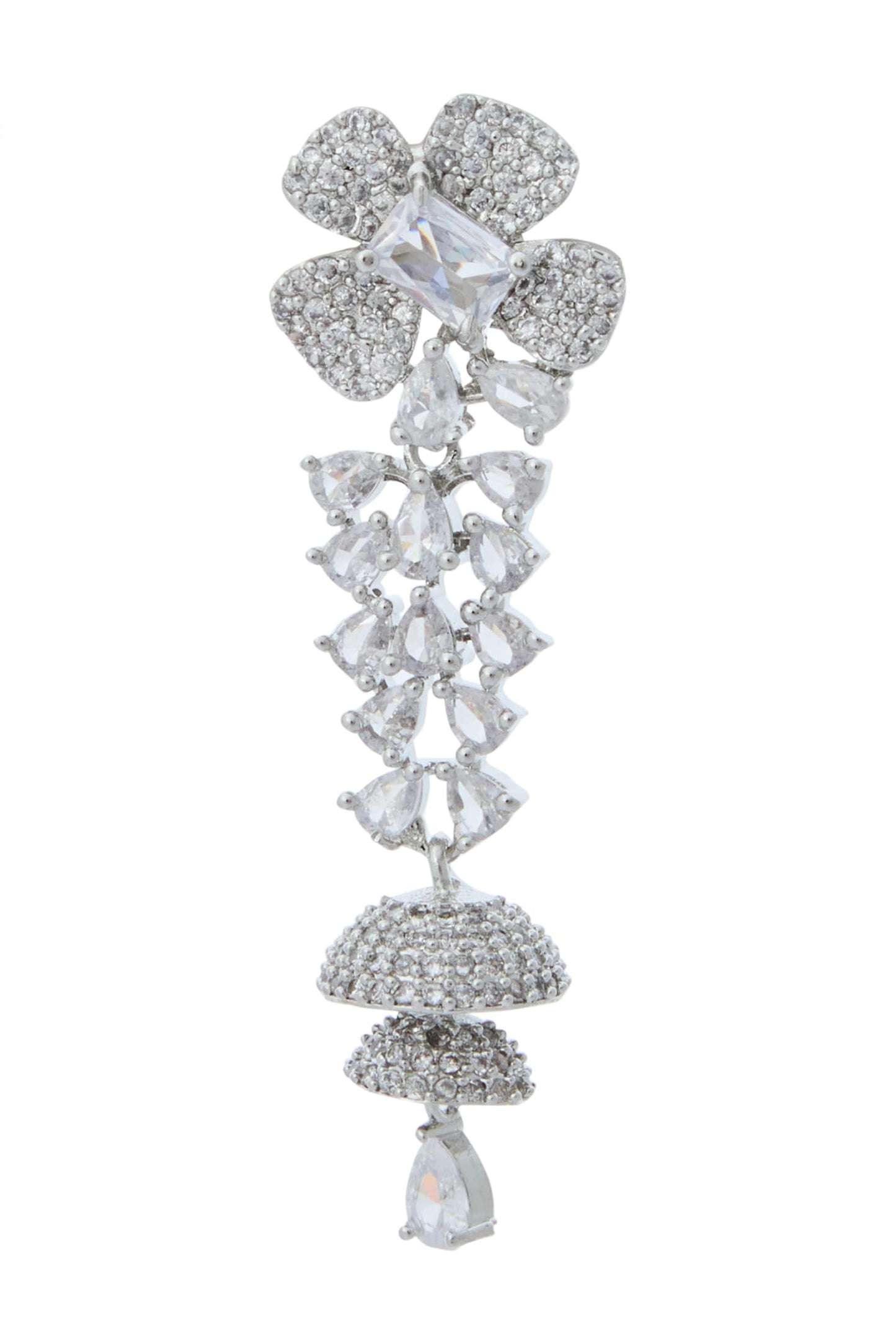 White American Diamond Earrings 
