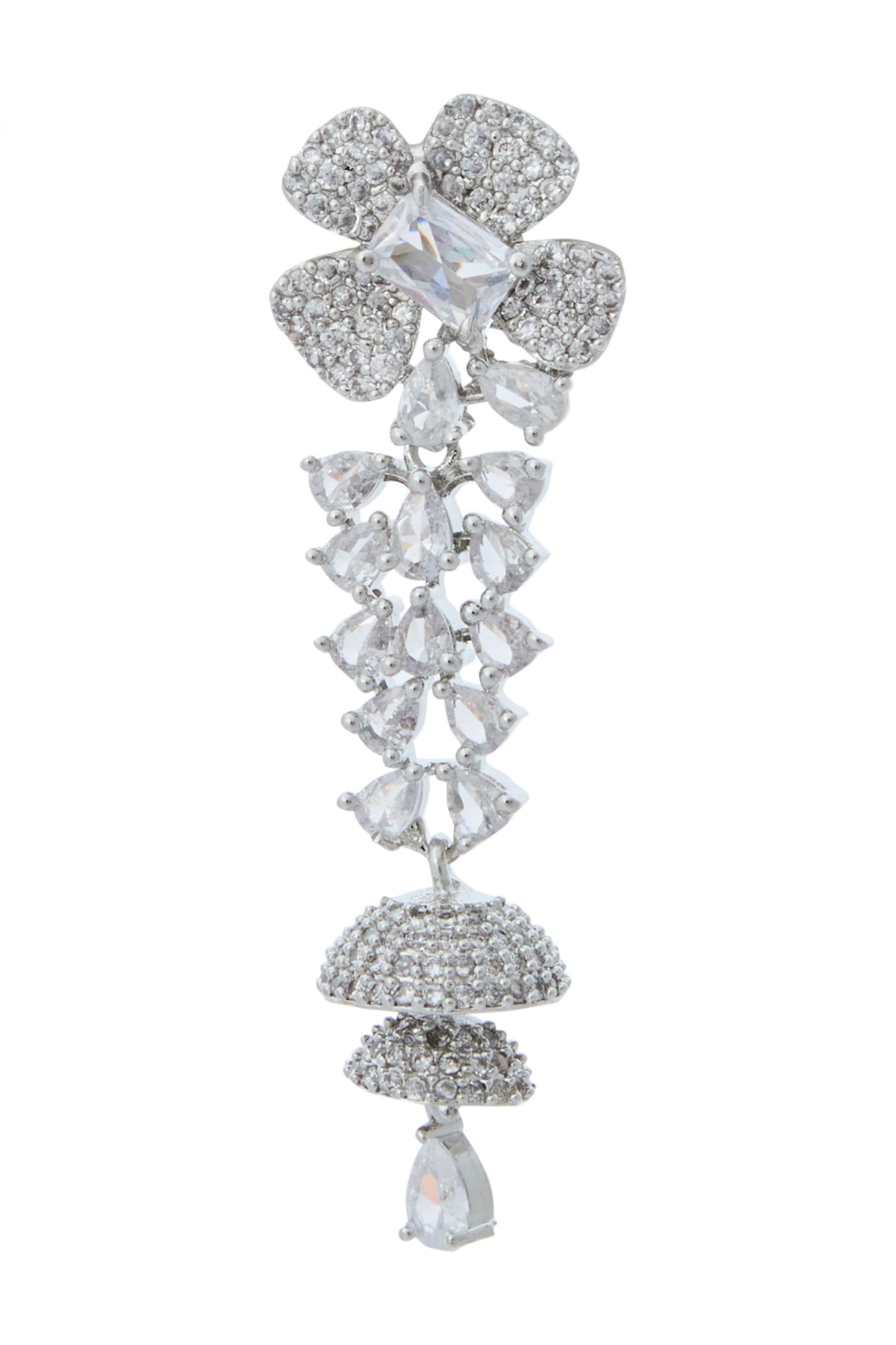 White American Diamond Earrings 