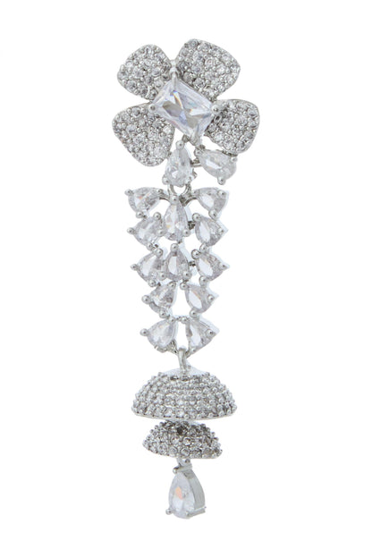 White American Diamond Earrings 