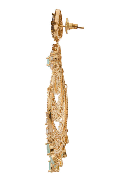 Aqua American Diamond Earrings 
