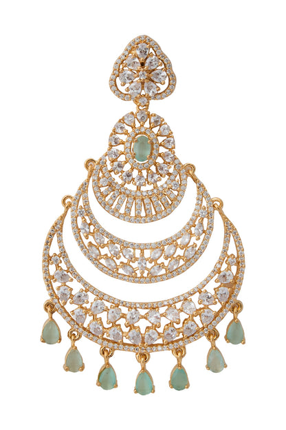 Aqua American Diamond Earrings 