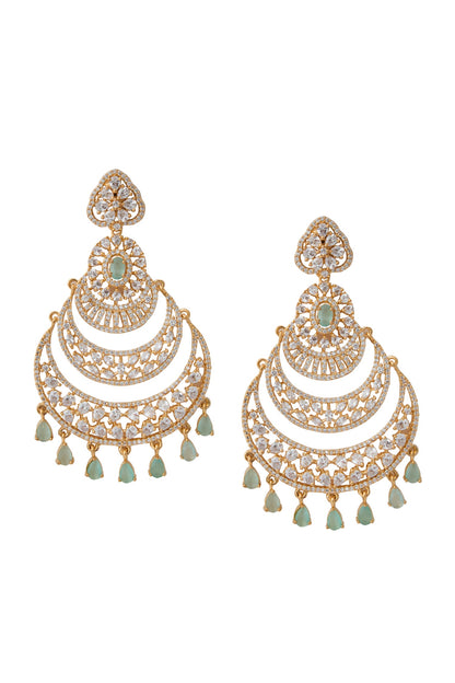 Aqua American Diamond Earrings 