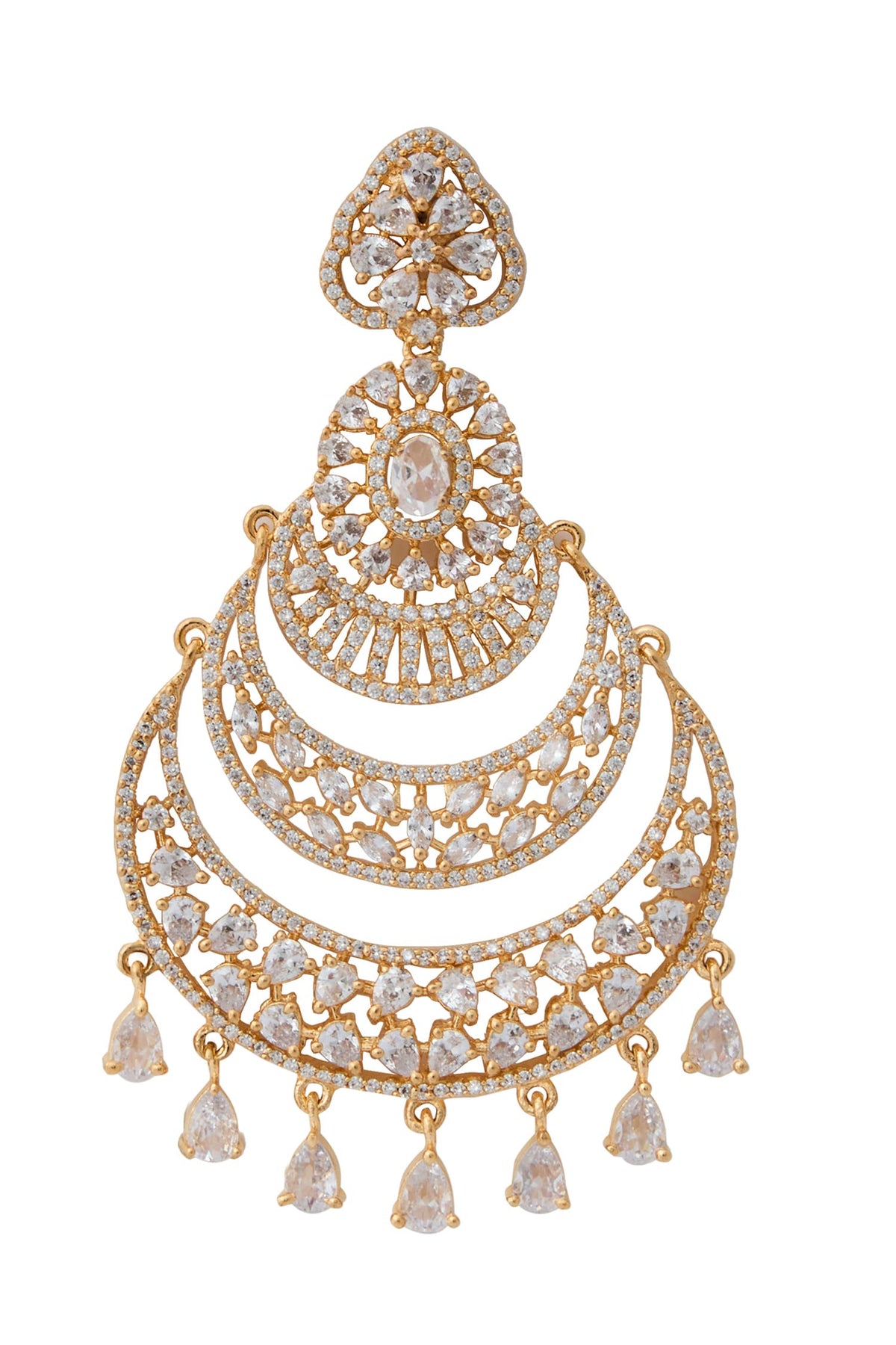 White American Diamond Earrings 