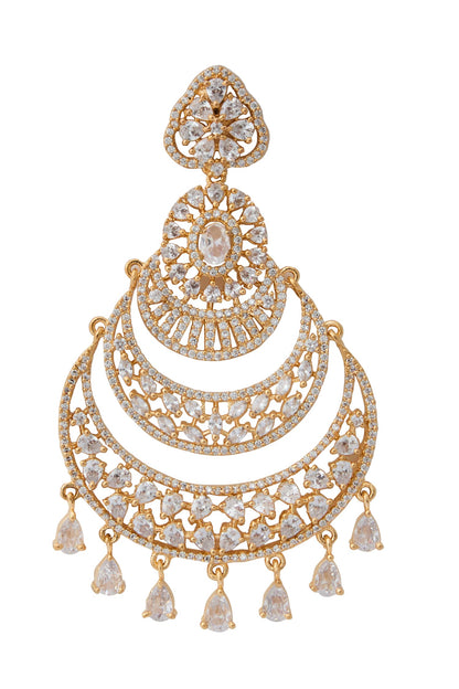 White American Diamond Earrings 