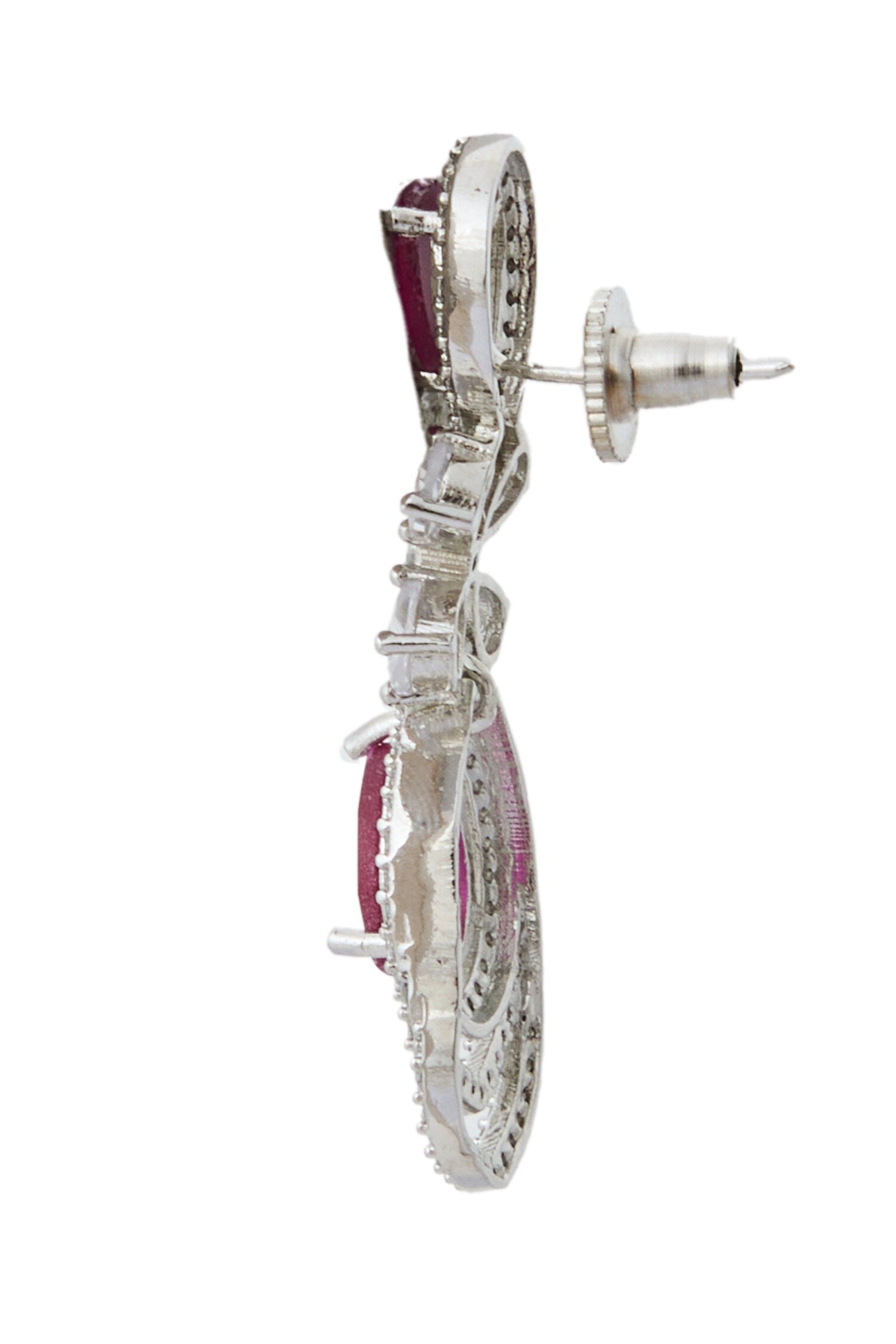 Ruby American Diamond Earrings 