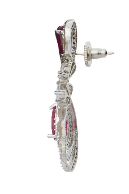 Ruby American Diamond Earrings 