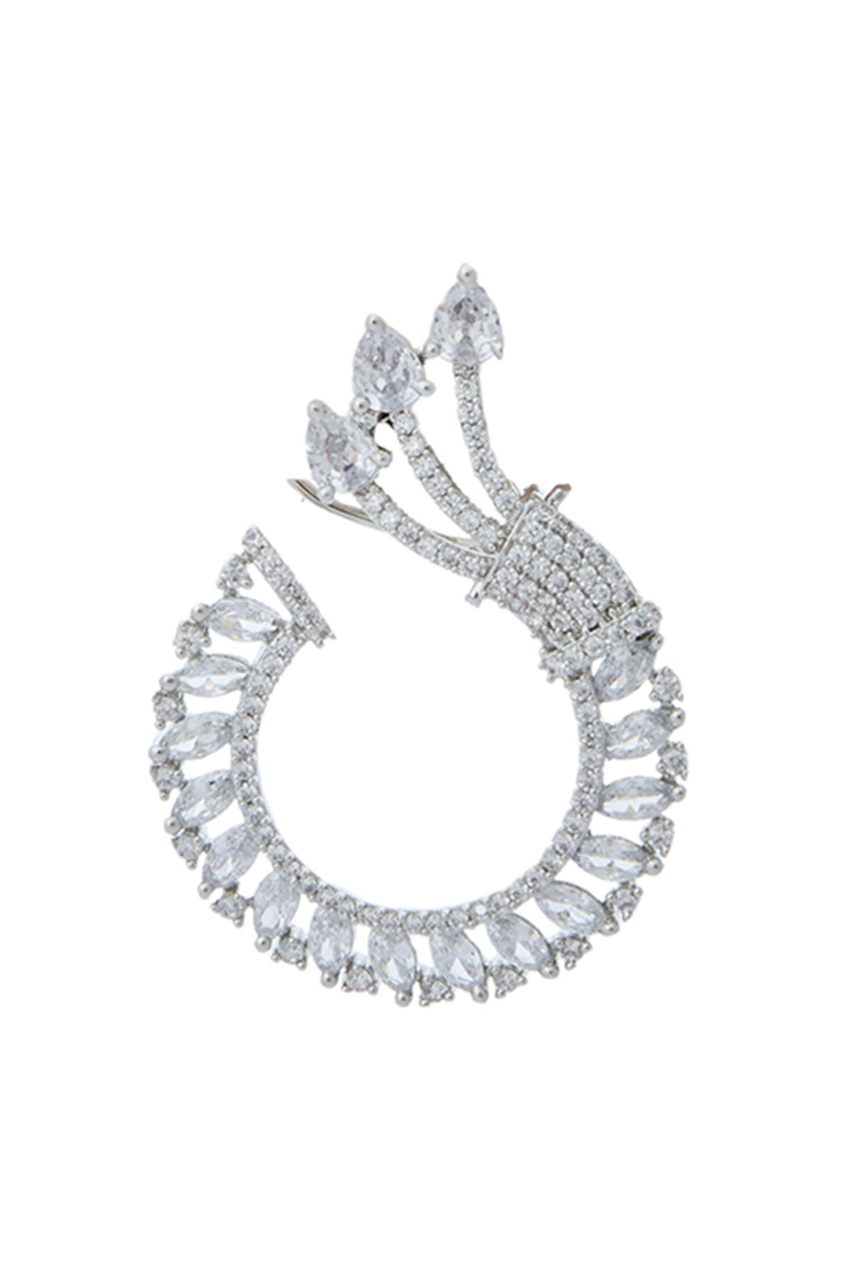 White American Diamond Earrings 